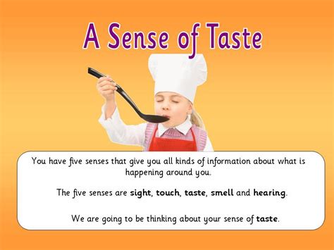 Five Senses Taste Worksheets