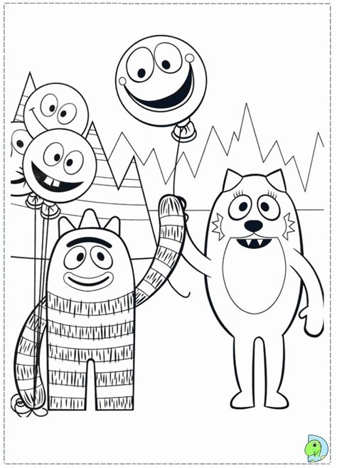 yo gabba gabba coloring pages coloring home