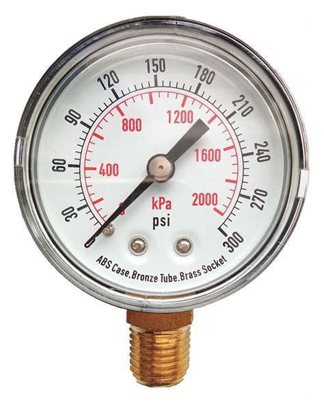 Grainger Approved Commercial Pressure Gauge 0 To 300 Psi 2 In Dial 1