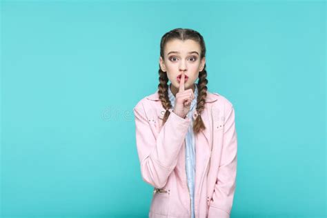 Serious Silent Portrait Of Beautiful Cute Girl Standing With Mak Stock Image Image Of Force