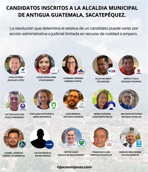 La Antigua Guatemala 15 candidatos se disputan la alcaldía
