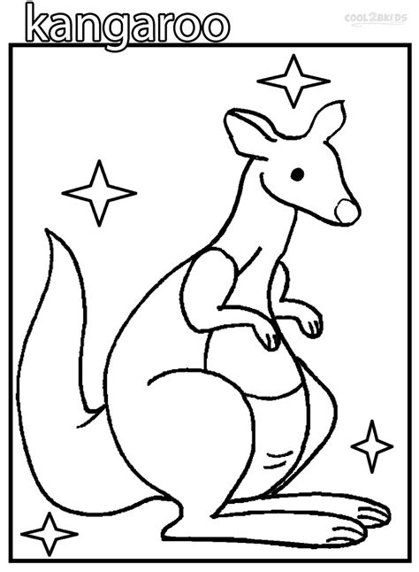 printable kangaroo coloring pages  kids