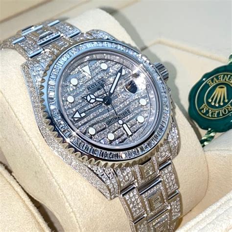 Rolex Gmt Master Ice Baguette Diamonds Iced Out Fully Loaded Für 24 983