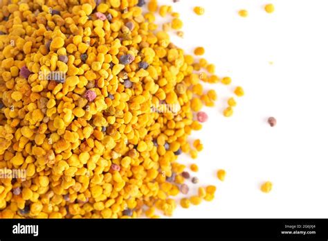 A Pile Of Pellets Of Yellow Bee Pollen Stock Photo Alamy