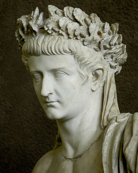 The Seated Statue Of Tiberius Detail Rome Vatican Museums Gregorian