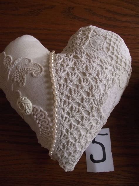 Old Lace And Lavender Heart Sachets With A Little Bling Etsy
