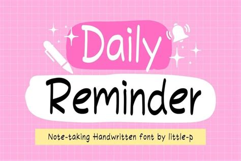 Daily Reminder Font Free Download Freefontdl