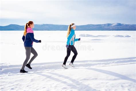 Two Girls Jogging Stock Photo Image Of Shape Female 89984182