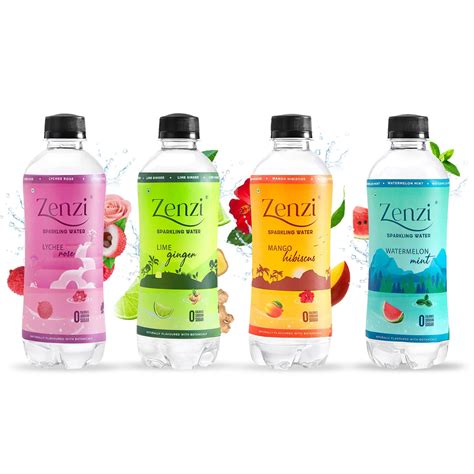 Zenzi Sparkling Water Multi Flavoured Pack Of 4 350ml Each 100