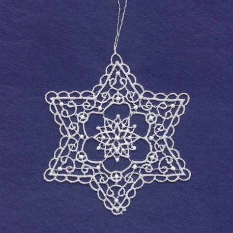Lace Snowflake And Heart Ornaments From Germany