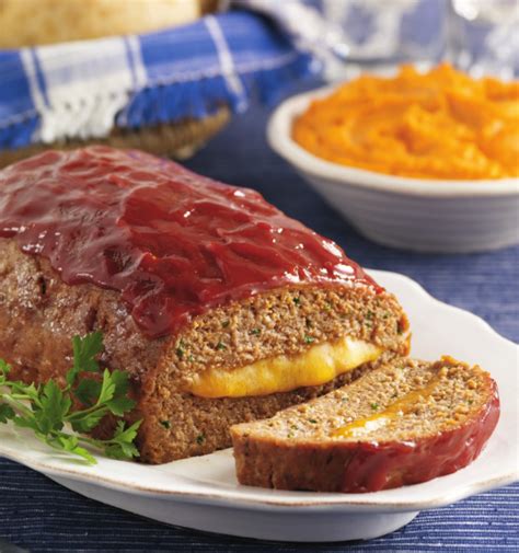 Cheese Stuffed Meat Loaf Recipe Meatloaf Impressive Dinner Food