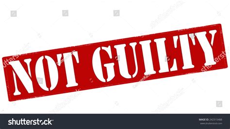 Rubber Stamp Text Not Guilty Inside Stock Vector Royalty Free