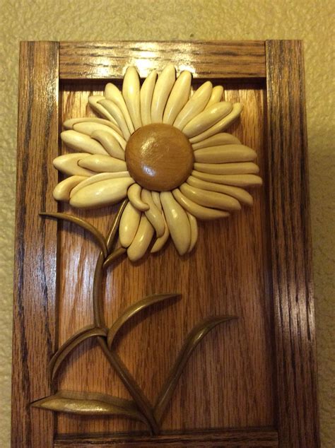 Intarsia Sunflower Intarsia Wood Patterns Intarsia Wood Wooden Art