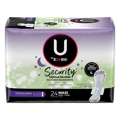 Save On U By Kotex Security Extra Heavy Overnight Maxi Pads Wings