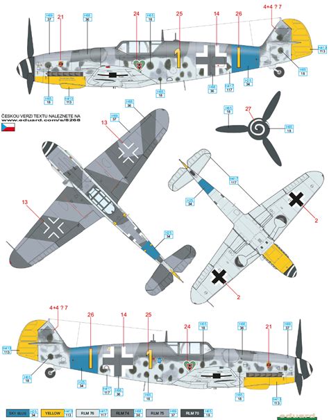 Messerschmitt Bf 109g 6 Jg 54 Camouflage Color Profile