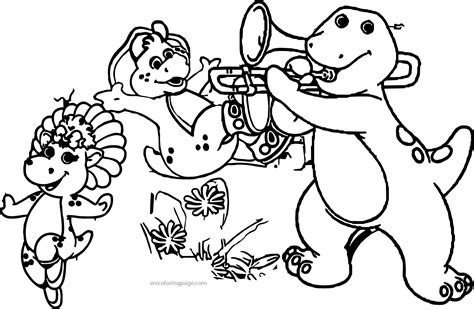 Barney And Friends Coloring Page Wecoloringpage