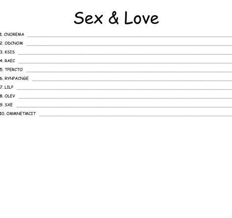 sex and love word scramble wordmint