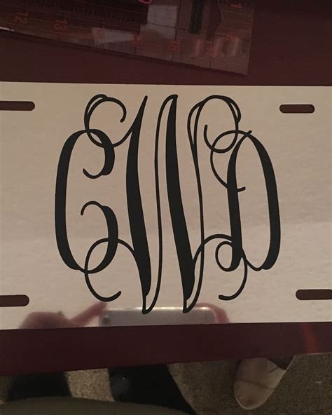 Mirrored Monogram License Plate Made By Taylormadecreations Follow Us