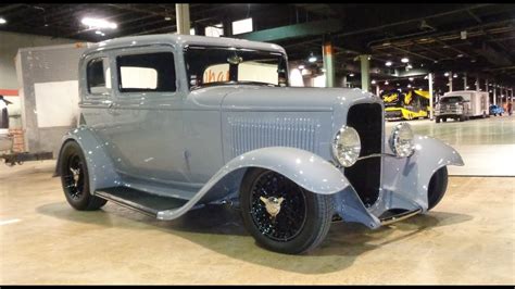 1932 Ford Victoria Vicky Hot Rod Custom In Gray And Engine Sound On My