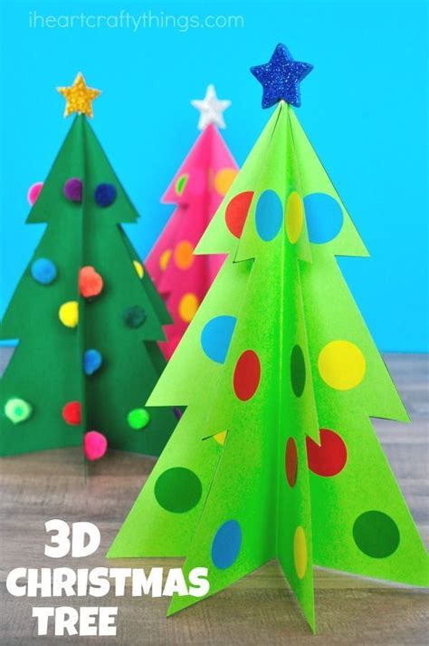 Colorful 3d Christmas Tree Craft I Heart Crafty Things