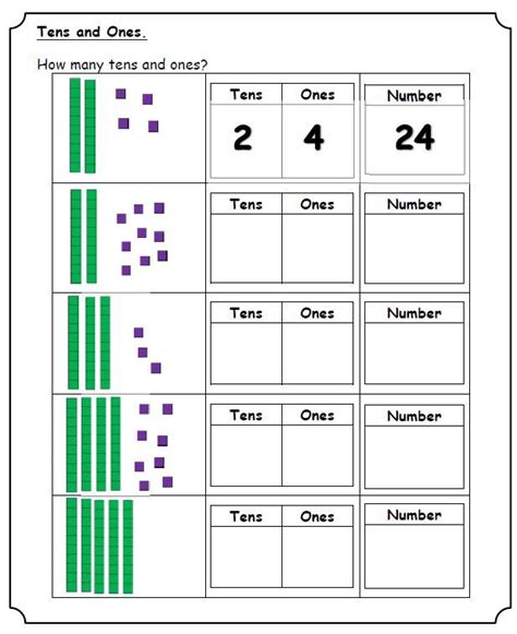 Printable Place Value Tens
