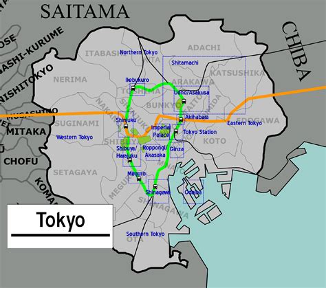 Tokyo Map And Tokyo Satellite Image