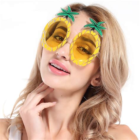 Funny Crazy Fancy Pineapple Shape Dress Glasses Novelty Costume Party Sunglasses Photograph