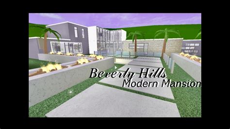 Bloxburg Beverly Hills Modern Mansion Tour Youtube