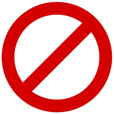 No Symbol Sign Clip Art Forbidden Png Download 10241024 Free