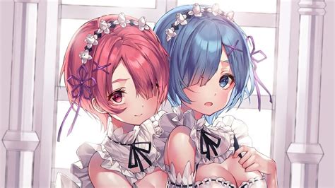 anime girls maid ram rem re zero 4k 4 2716 wallpaper