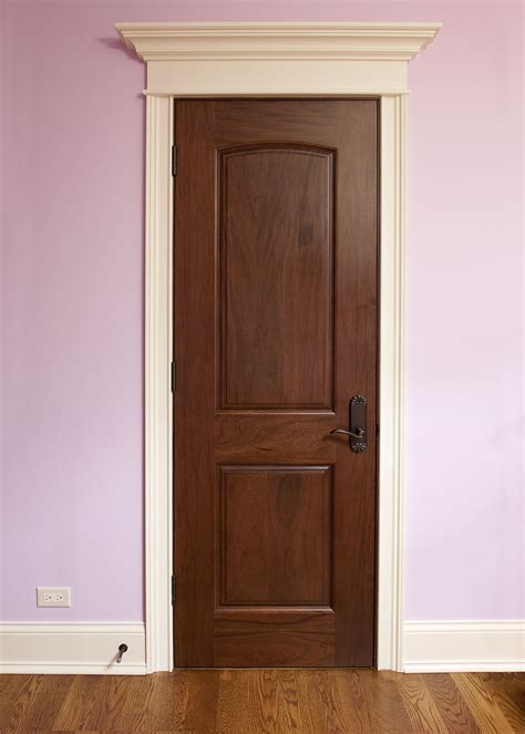 Interior Door Custom Single Solid Wood With Walnut Finish Classic Model Dbi 701b