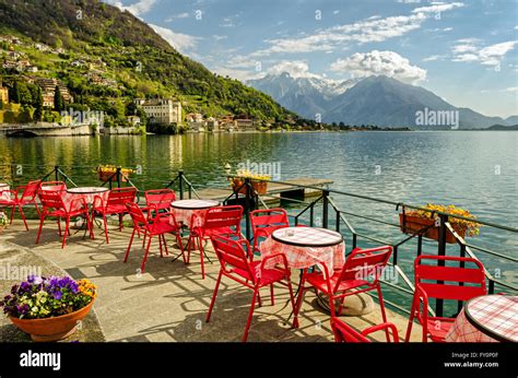 Lago Di Como Northern Italy Scenic View Stock Photo