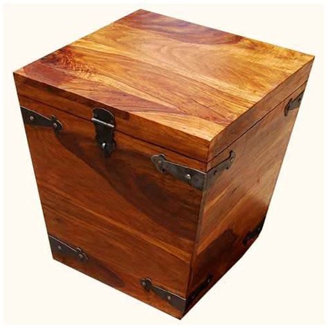 If you are a rustic style fan, you shall love this coffee table. Solid Wood Square Kokanee Storage Trunk Coffee Side Table