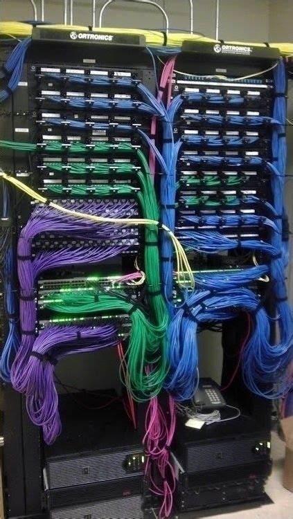 The Rack Is Filled With Many Different Colored Wires