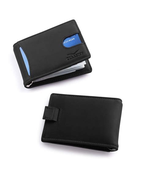 super slim rfid leather wallet for men card holder with money clip prefect for travel and front