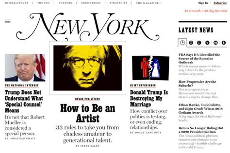 New York Magazine New Look For Website García Media