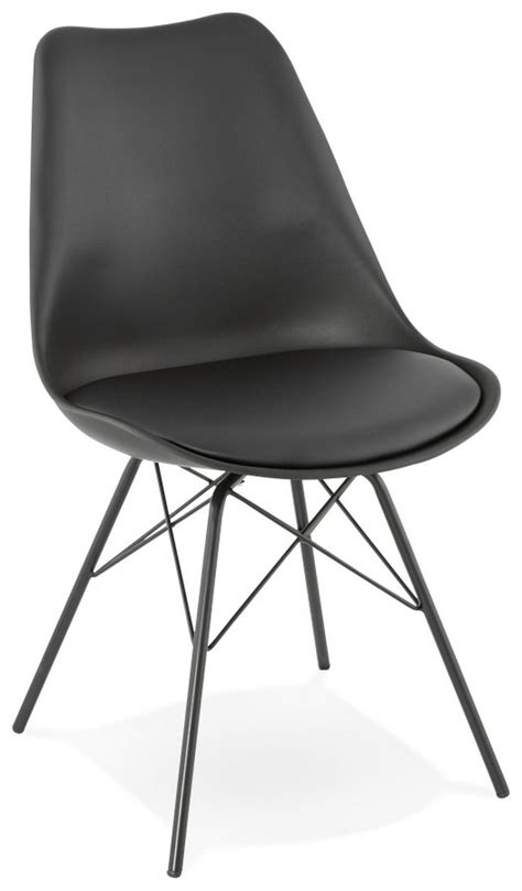 Maybe you would like to learn more about one of these? Abdabs Furniture - All Black Dining Chair with Metal Legs