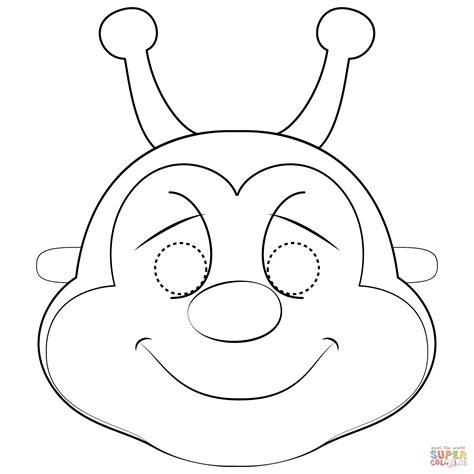 Bee Mask Coloring Page Free Printable Coloring Pages