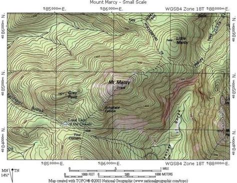 Adirondack Mountains Topographic Map Popular Century