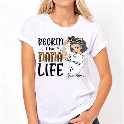 Rocking The Nana Life Personalized Grandma Shirts Kayli Shop