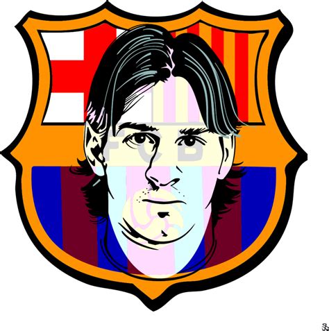 Lihat ide lainnya tentang sepak bola, olahraga, gambar sepak bola. Barcelona Logo With Messi Portrait | FreeVectors