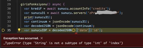 Cant Decode Json Typeerror Type String Is Not A Subtype Of Type Int