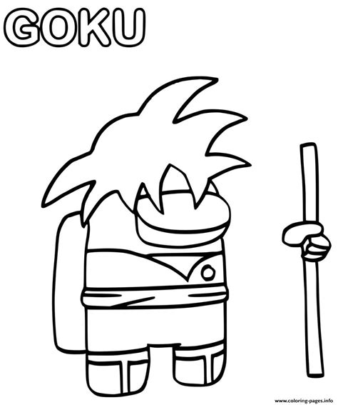 Maybe you would like to learn more about one of these? Among Us Goku Dragon Ball Z Coloring Pages Printable