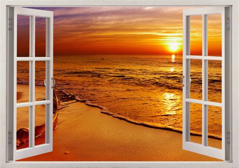 There are 1461 beach themed sticker for sale on etsy, and they cost $5.40 on average. Sunset beach wall sticker 3d window tropical beach wall decal