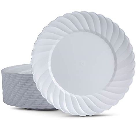 50 Disposable Plastic Plates Round 9″ Quality Plastic Plates Ideal For