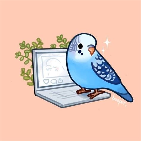 Pin By Akblt On Animestuffies P Parakeet Art Cute Animal Drawings