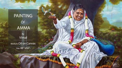Oil Painting Of Amma Mata Amritanandamayi Devi By Vimal Stages From