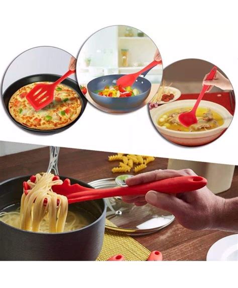 Two Pictures With Different Types Of Cooking Utensils One Being Used