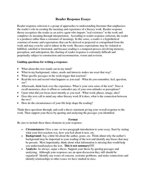 Critique article is the paper to make students highlight their evaluation of a particular article, book, statement, etc. 013 Response Paper Outline Critical Essay ~ Thatsnotus