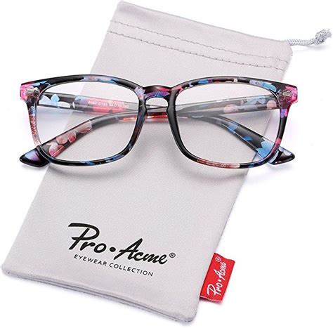 Pro Acme New Wayfarer Non Prescription Glasses Frame Clear Lens Eyeglasses Floral